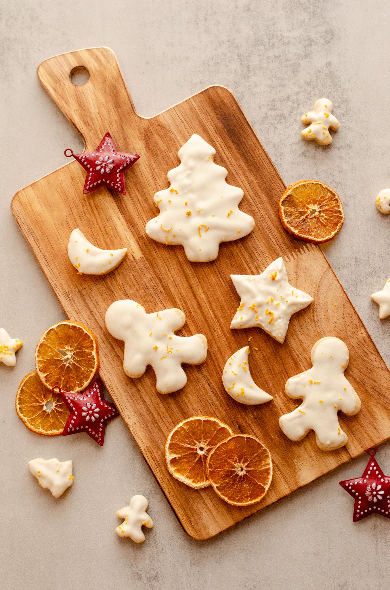 White chocolate citrus cut-out cookies with soft icing, homemade and fresh-baked by Chillable Bake Shop in Darien, Wisconsin.